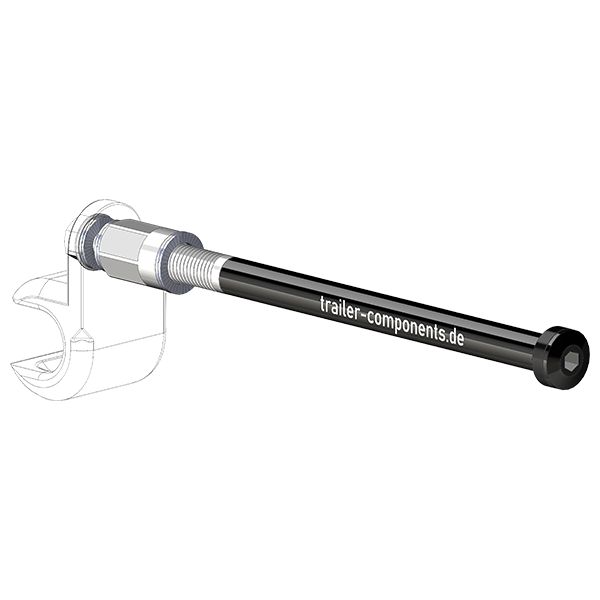 Quick-release axles with universal adapter for TOUT TERRAIN | for left-hand thread M12 x 1.50 - suitable for Thule, Qeridoo, Burley, Hamax, Trixie and many more.