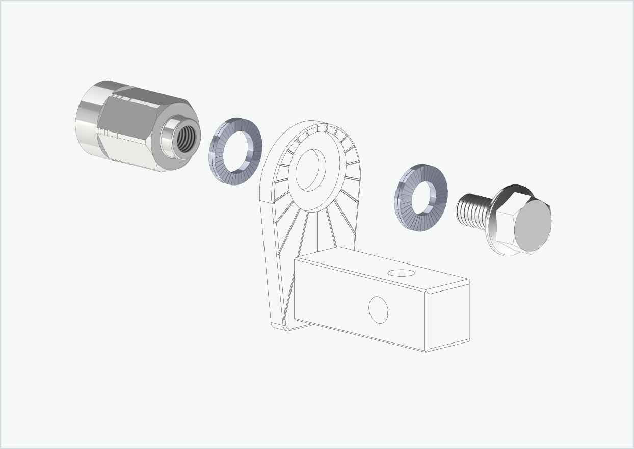 Solid axle adapter - FG 9.5 - (3/8 x 26)