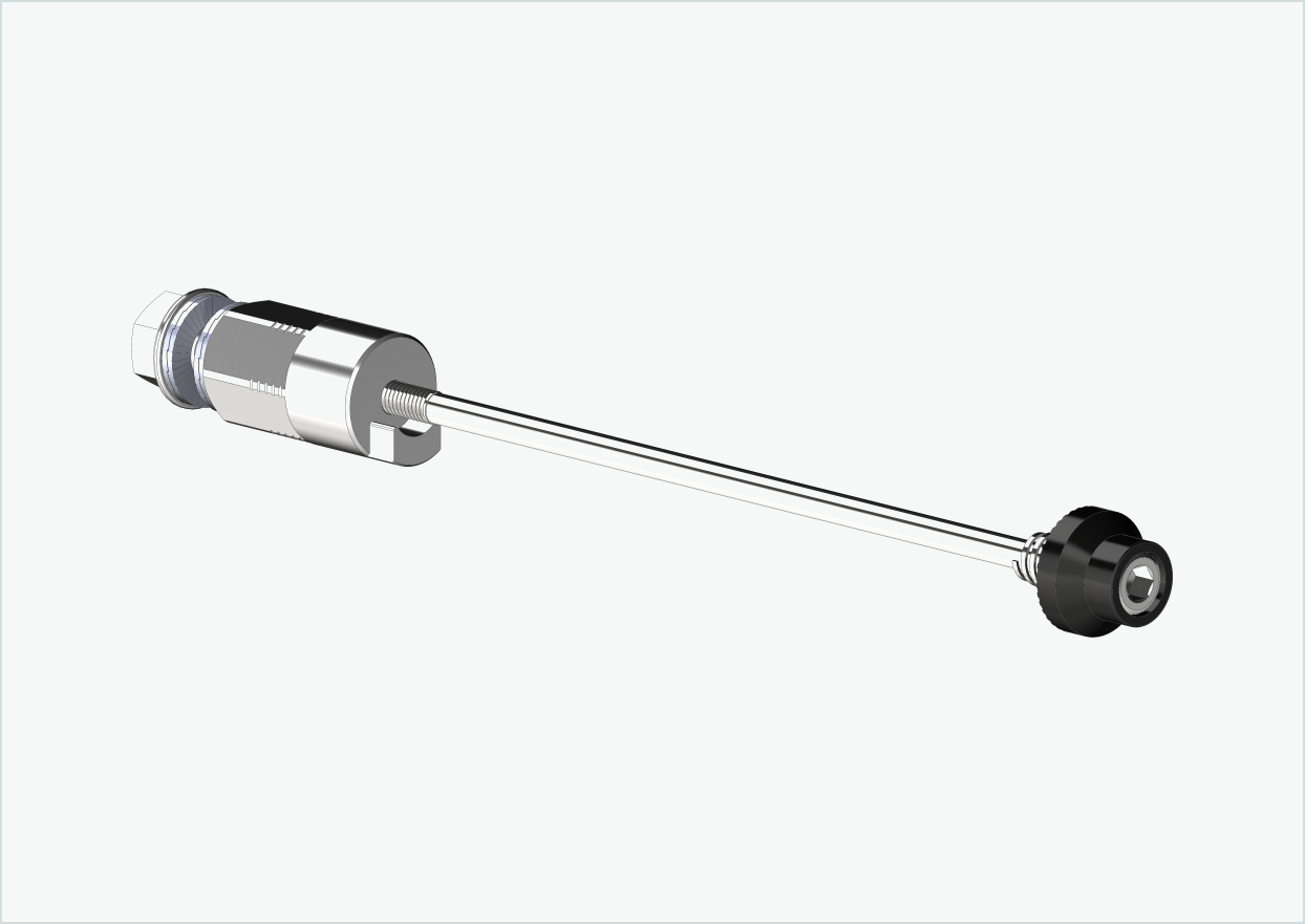 Quick-release axle with universal adapter | clamping length 143mm - 153mm