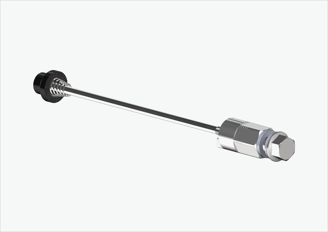Quick-release axle with universal adapter | clamping length 154mm - 165mm