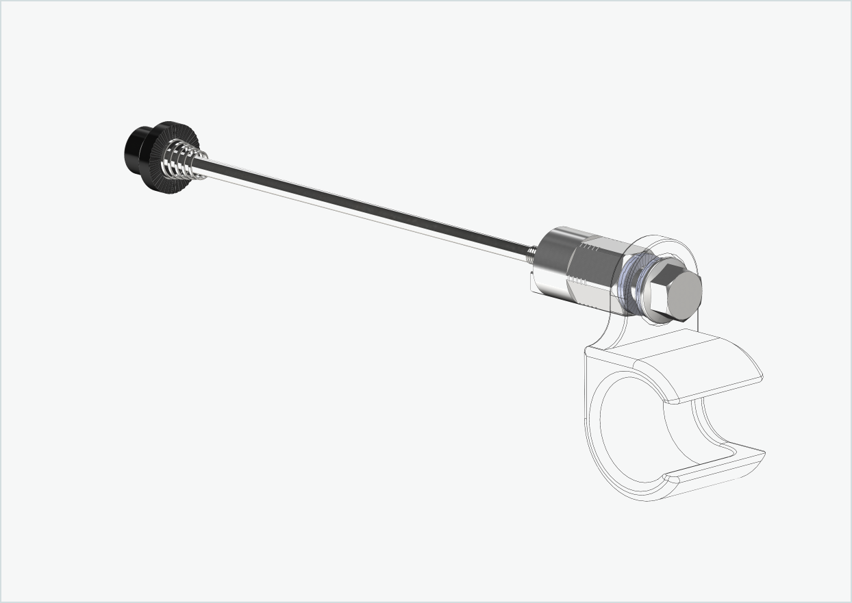 Quick-release axle with universal adapter | clamping length 143mm - 153mm