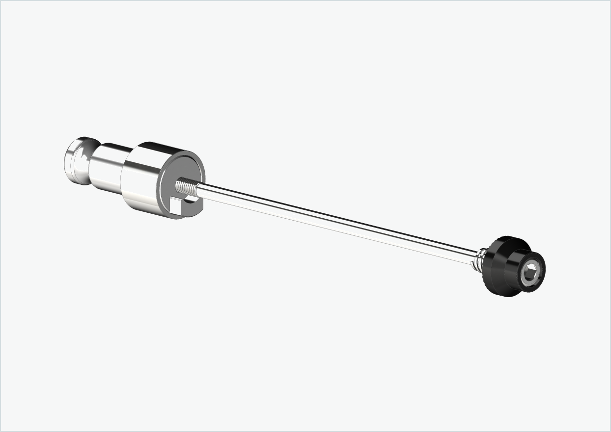 Quick-release axle with adapter (for Croozer trailers from 2018) | Clamping length 154mm - 165mm
