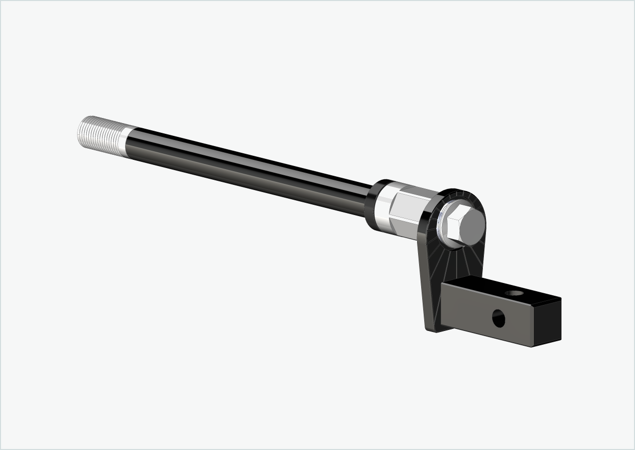 Thru axle with adapter Universal / M12 x 1.75