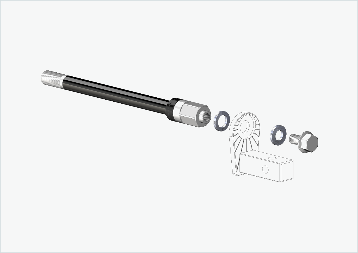 thru axle Syntace (X-12) with adapter Universal / M12 x 1.00
