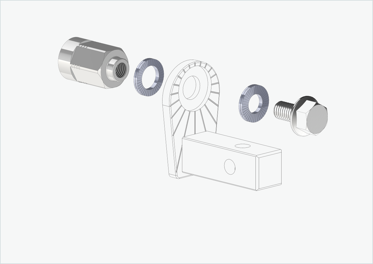 Solid axle adapter - M12 x 1.00