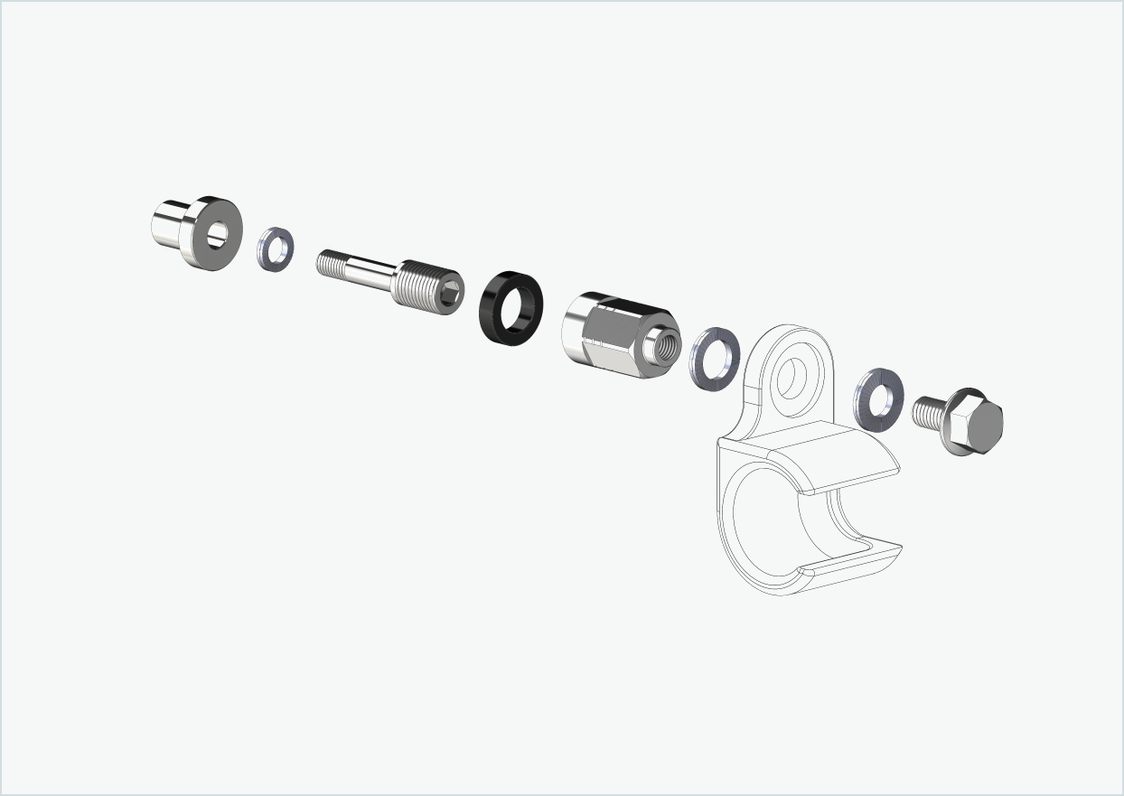 Adapter Universal XL for Rohloff hub Speedhub 500-14 / A12 | suitable for Thule, Qeridoo, Burley, Prophete, Hamax, Trixie and many more.