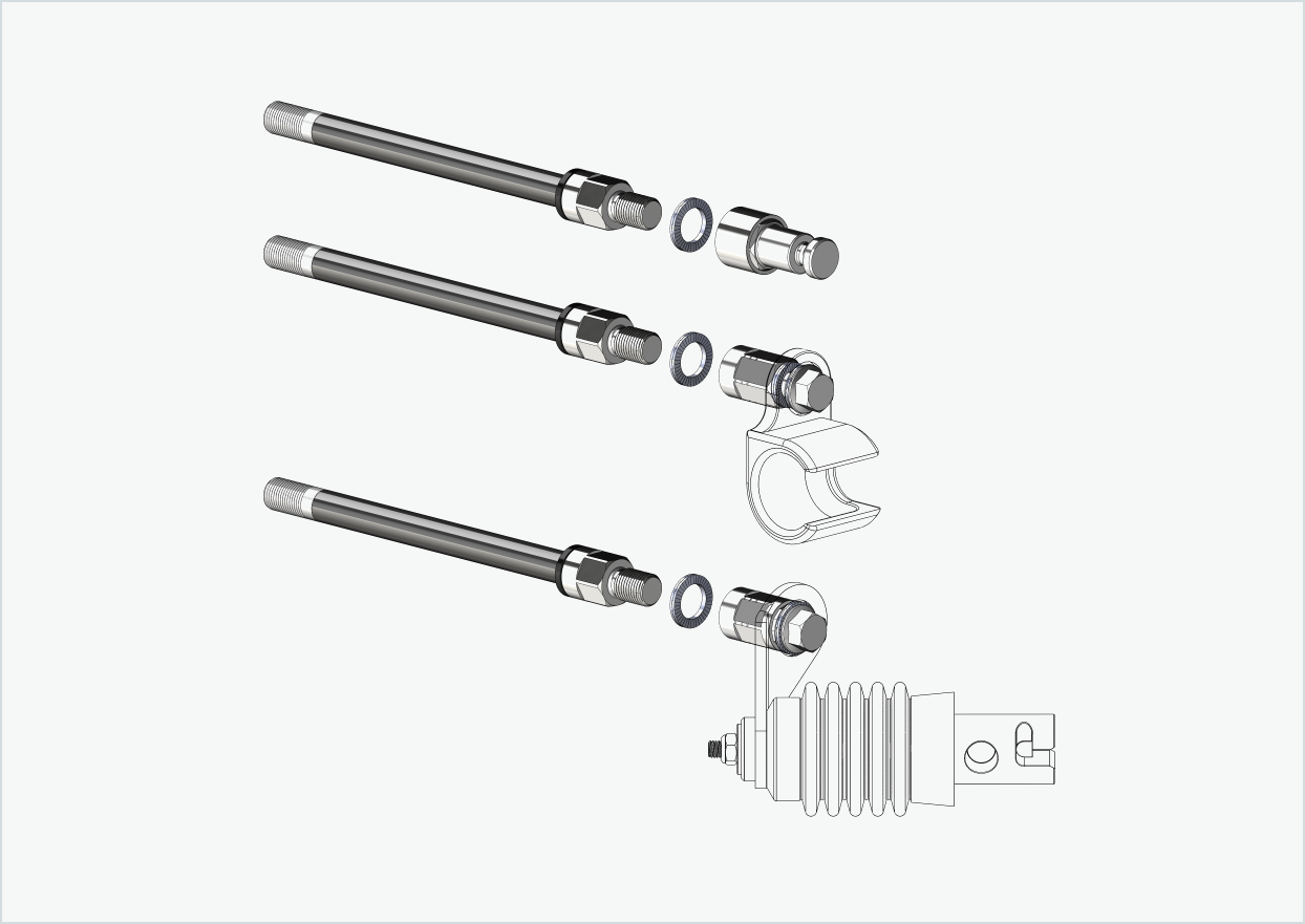 Quick-release axle with interchangeable system / M12 x 1.25