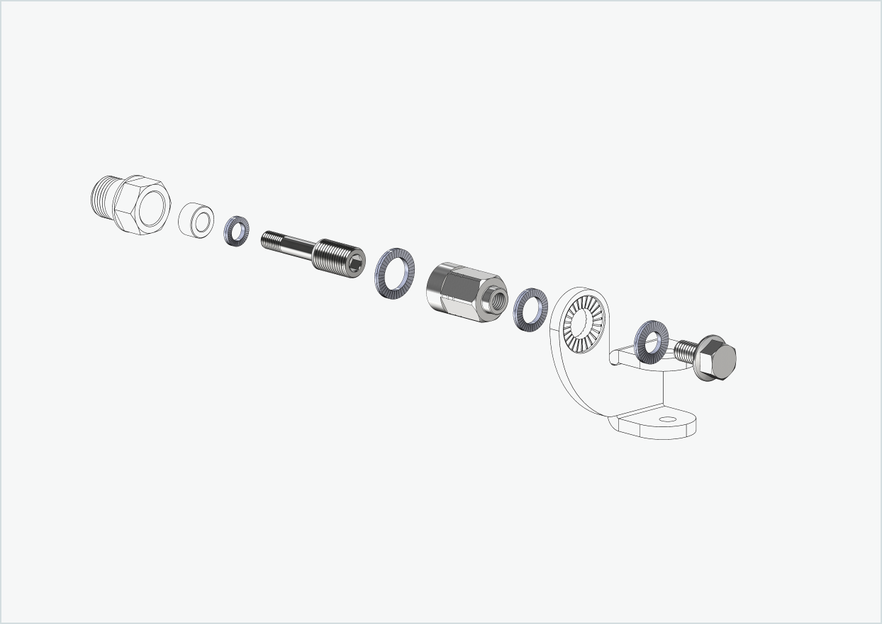 Universal adapter for HASE PINO with Rohloff Speedhub A12 | suitable for Thule, Qeridoo, Burley, Prophete, Hamax, Trixie and many more.