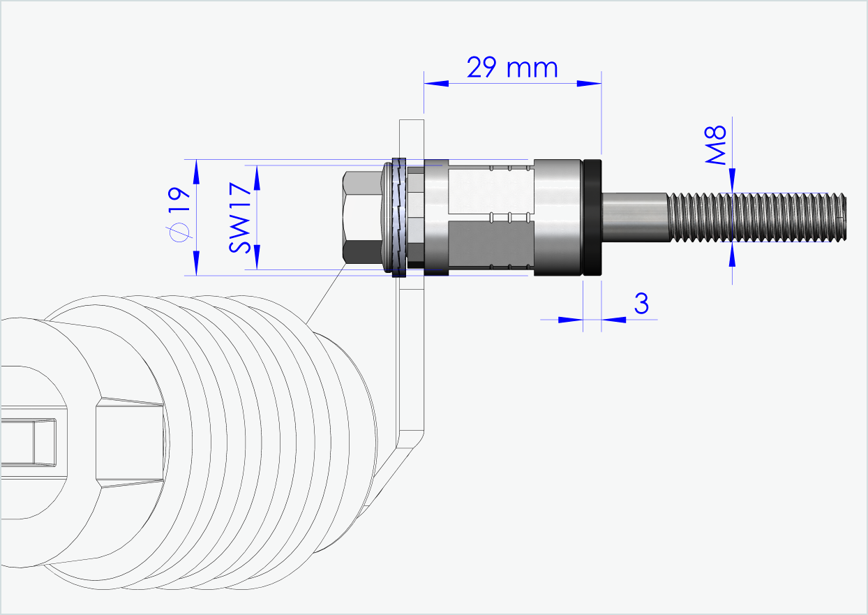 Polygon adapter for Enviolo gear hubs from 2024 | suitable for Weber couplings type: E - EL - ES
