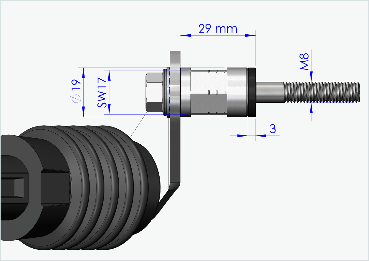 Polygon adapter for Enviolo gear hubs from 2024 | suitable for Weber couplings type: E - EL - ES