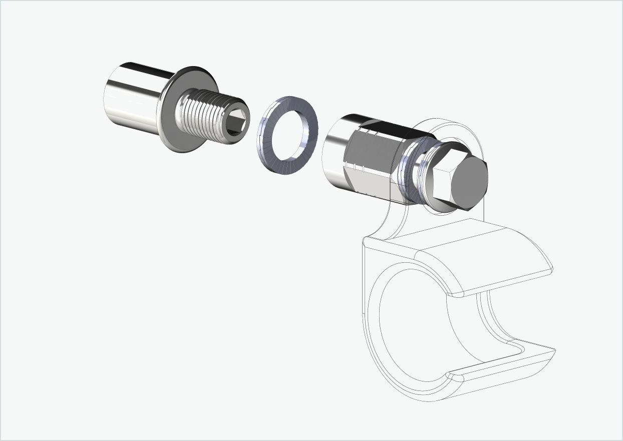 Cowboy 4 - Thread adapter short - M12 x 1.25 | Bundle with adapter universal