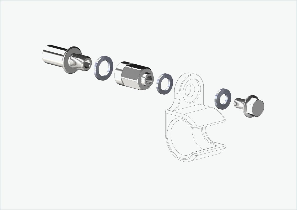 Cowboy 4 - Thread adapter long - M12 x 1.25 | Bundle with adapter universal