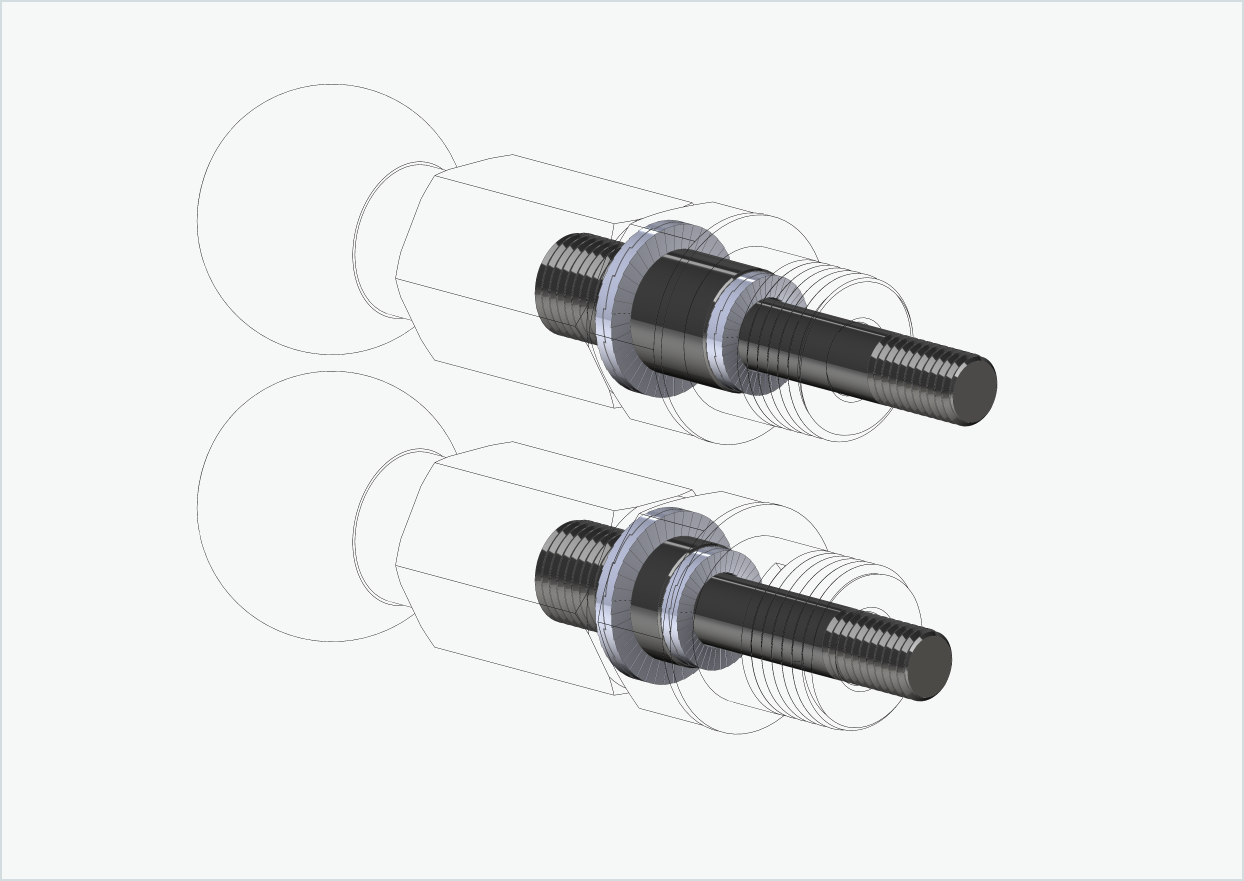 Burley COHO XC thread adapter set | for HASE PINO with Rohloff Speedhub 500-14 / A12