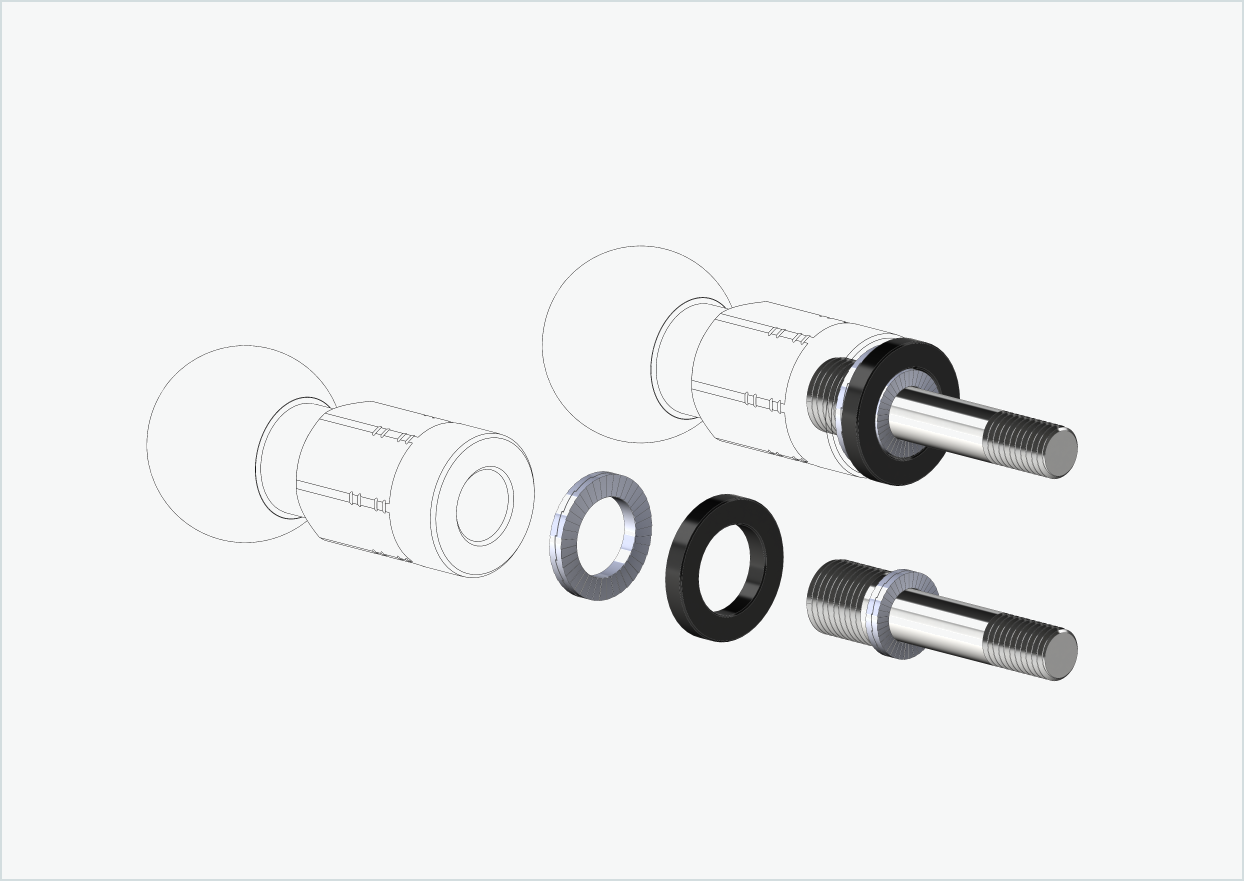 Burley COHO XC thread adapter set (30mm/30mm) | for Rohloff Speedhub 500-14 / A12