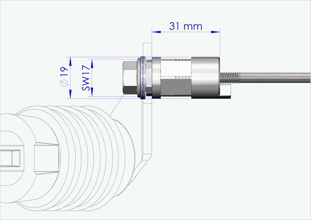 Quick-release axle with polygon adapter | clamping length 143mm - 153mm