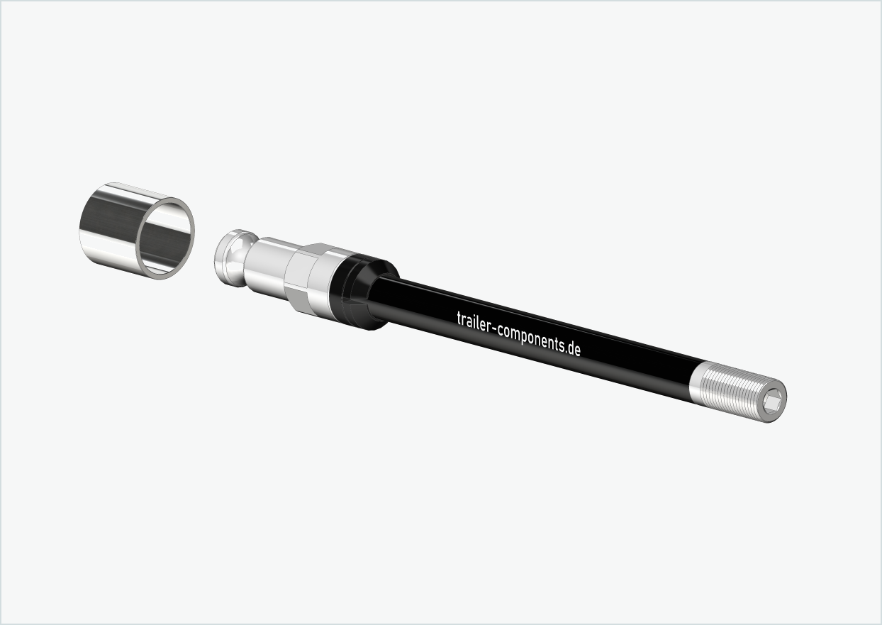 Syntace thru axle (X-12) with adapter / M12 x 1.00 | for Croozer trailers from 2018