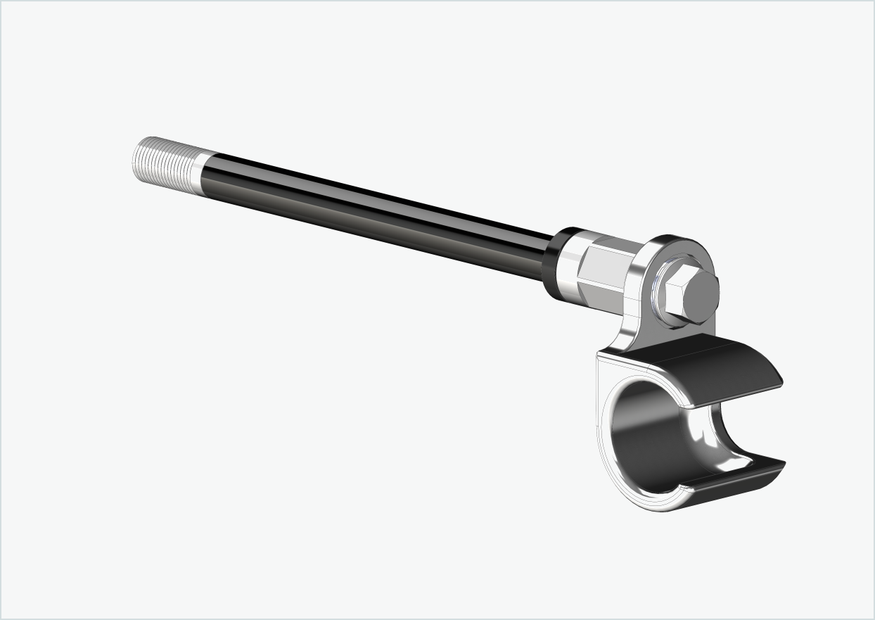 Thru axle with adapter Universal / M12 x 1.00