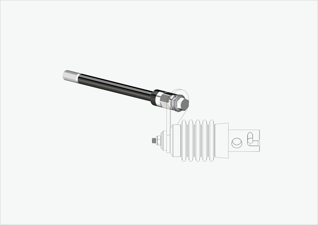 Syntace thru axle (X-12) with polygon adapter / M12 x 1.00
