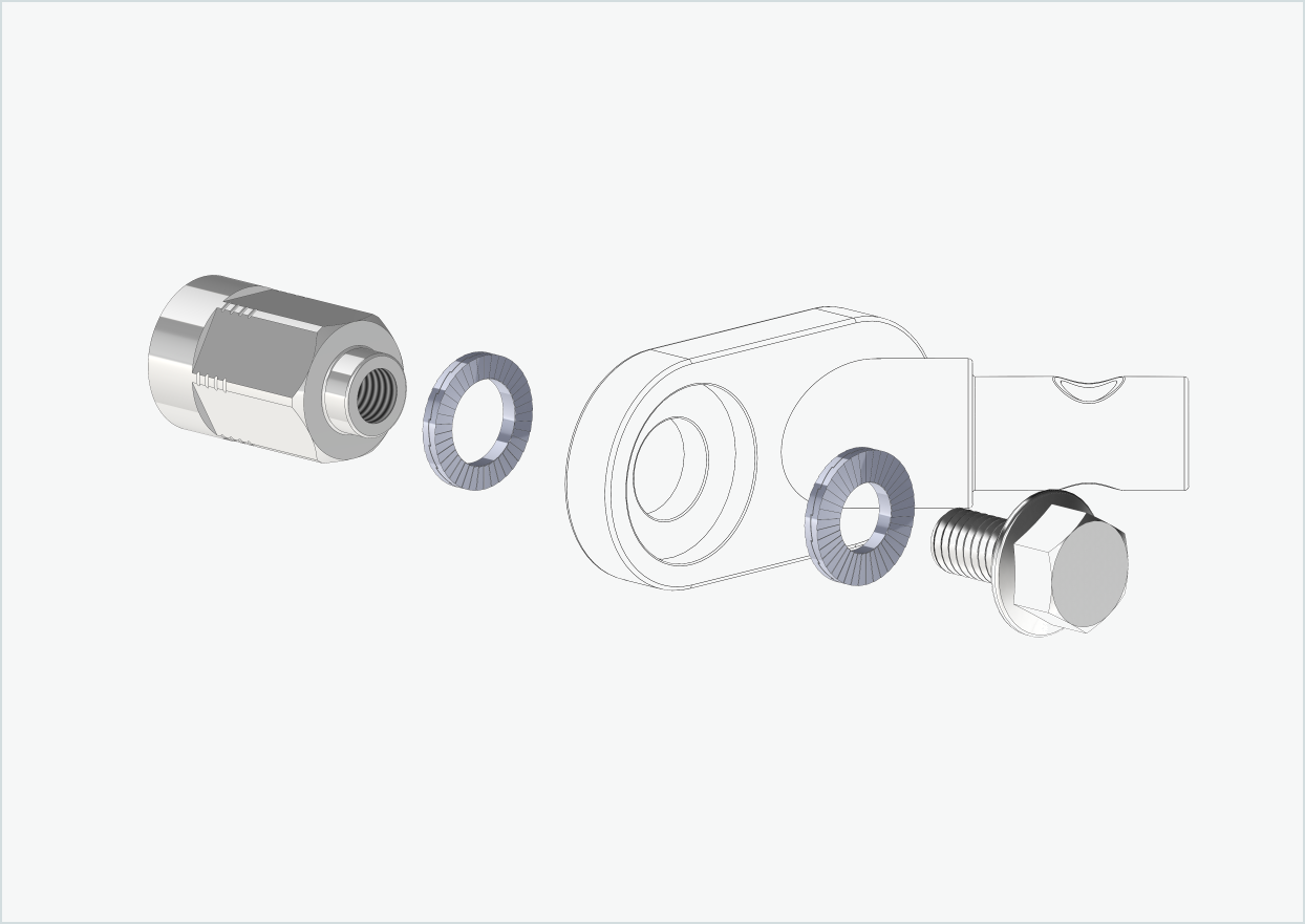 Solid axle adapter - M12 x 1.00