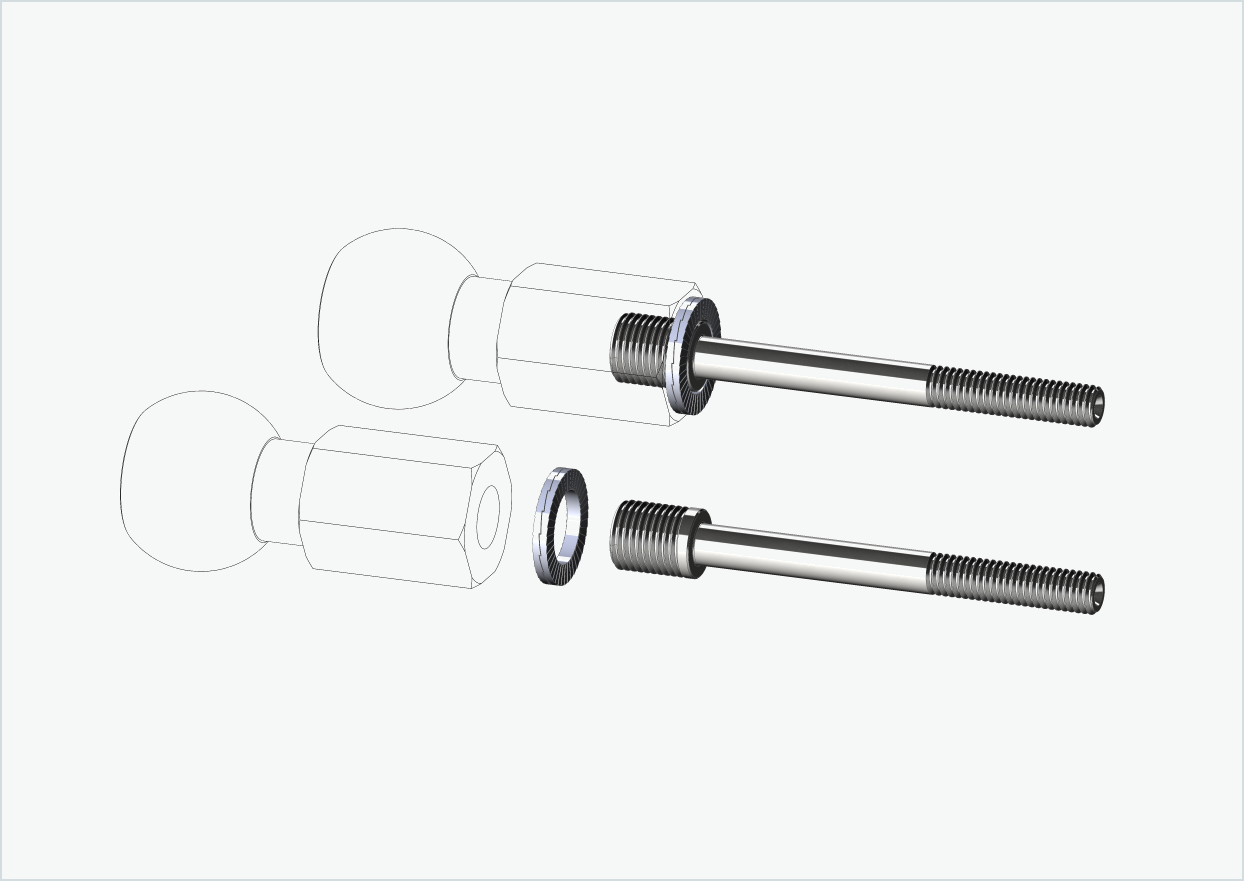 Burley COHO XC threaded adapter set | for Enviolo gear hubs up to 2023