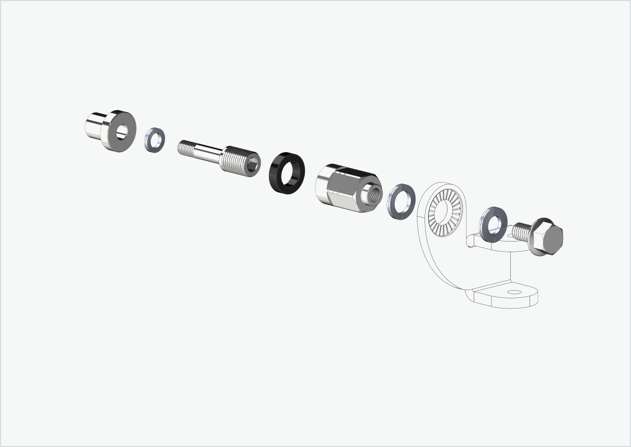 Adapter Universal XL for Rohloff hub Speedhub 500-14 / A12 | suitable for Thule, Qeridoo, Burley, Prophete, Hamax, Trixie and many more.