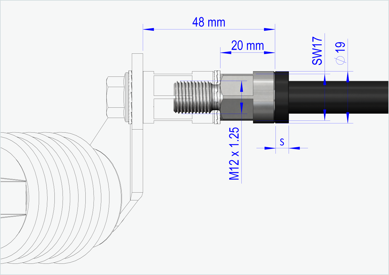 Quick-release axle with interchangeable system / M12 x 1.25