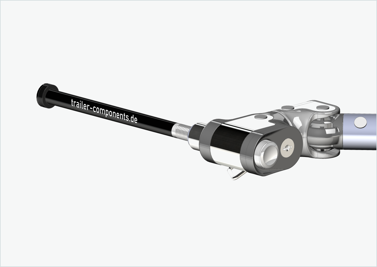 Thru axle with adapter Croozer for TOUT TERRAIN | for left-hand thread M12 x 1.50 - suitable for Croozer bike trailers from 2018 onwards