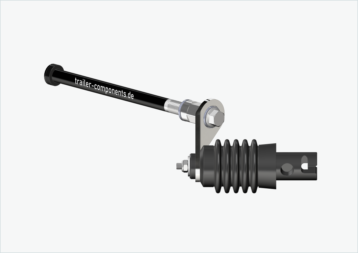 Quick-release axle with Weber adapter for ORBEA | for left-hand thread M12 x 1.50 - suitable for Weber clutches type: E - EL - ES