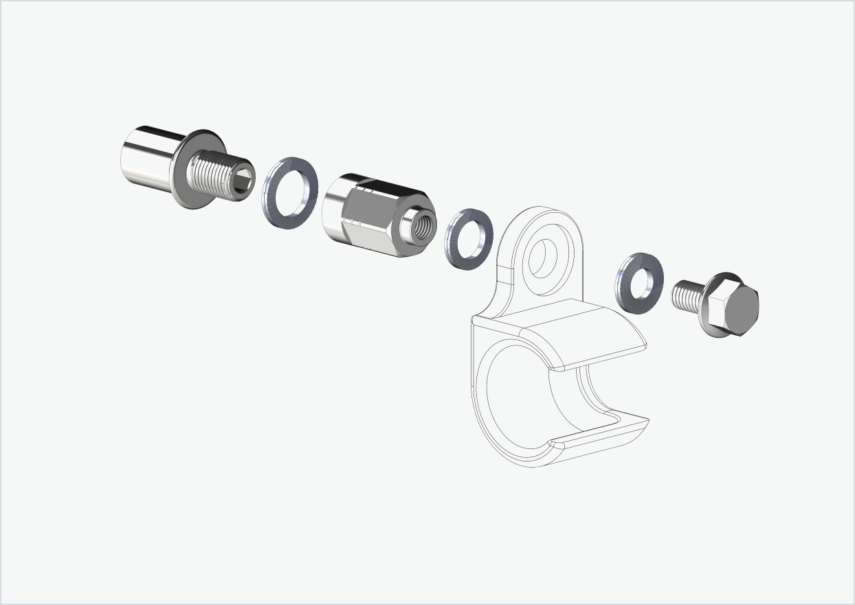 Cowboy 4 - Thread adapter short - M12 x 1.25 | Bundle with adapter universal