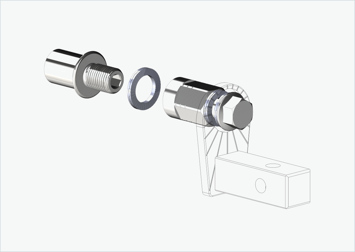 Cowboy 4 - Thread adapter short - M12 x 1.25 | Bundle with adapter universal
