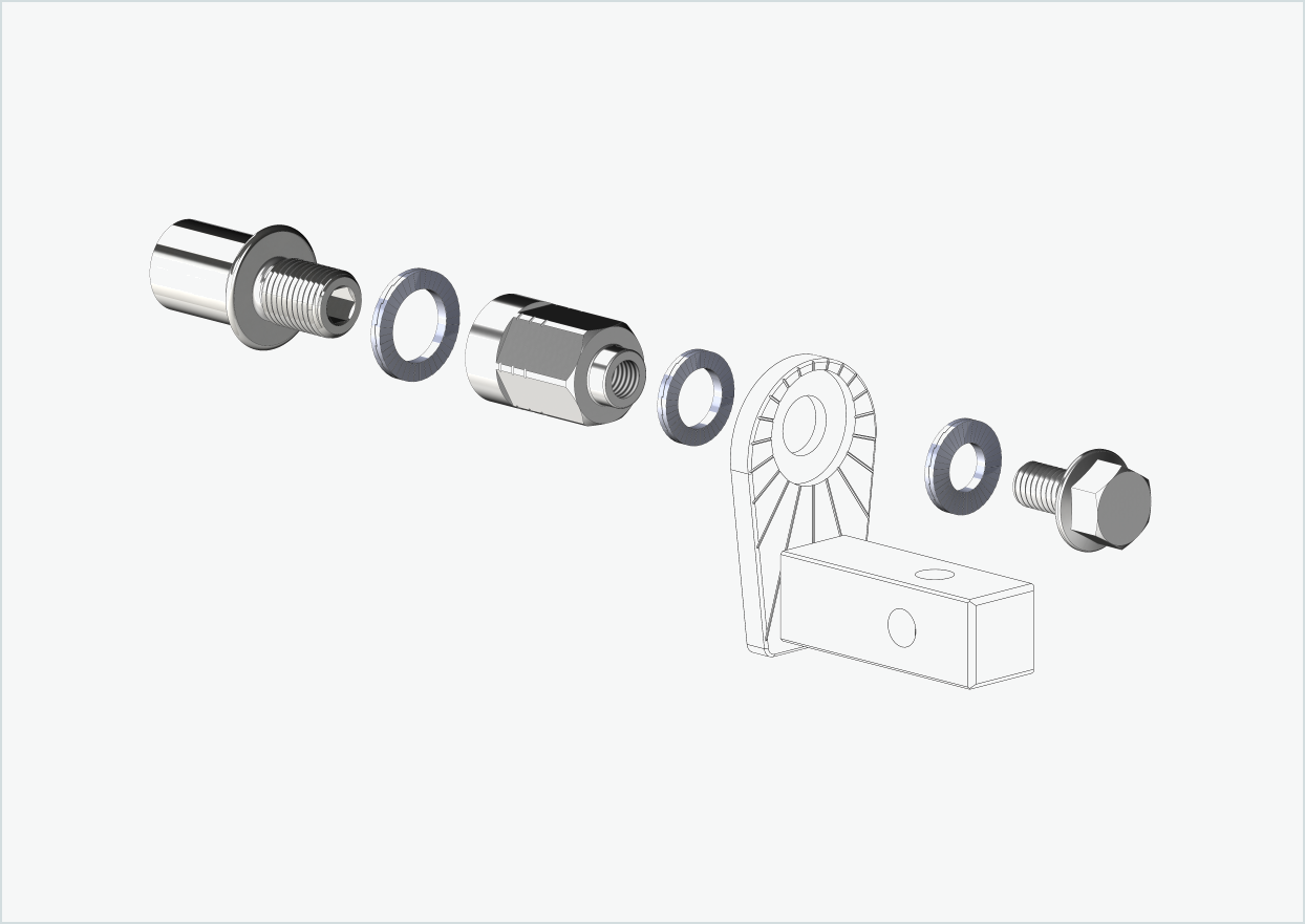 Cowboy 4 - Thread adapter short - M12 x 1.25 | Bundle with adapter universal