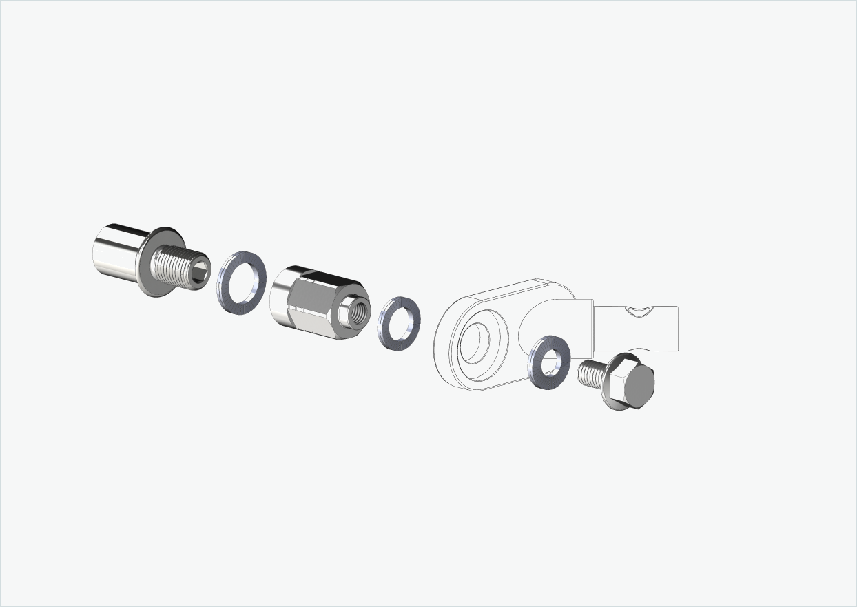 Cowboy 4 - Thread adapter short - M12 x 1.25 | Bundle with adapter universal