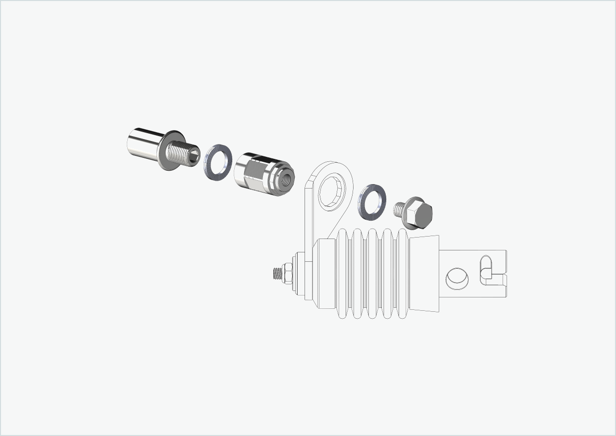 Cowboy 4 - Thread adapter long - M12 x 1.25 | Bundle with adapter Weber