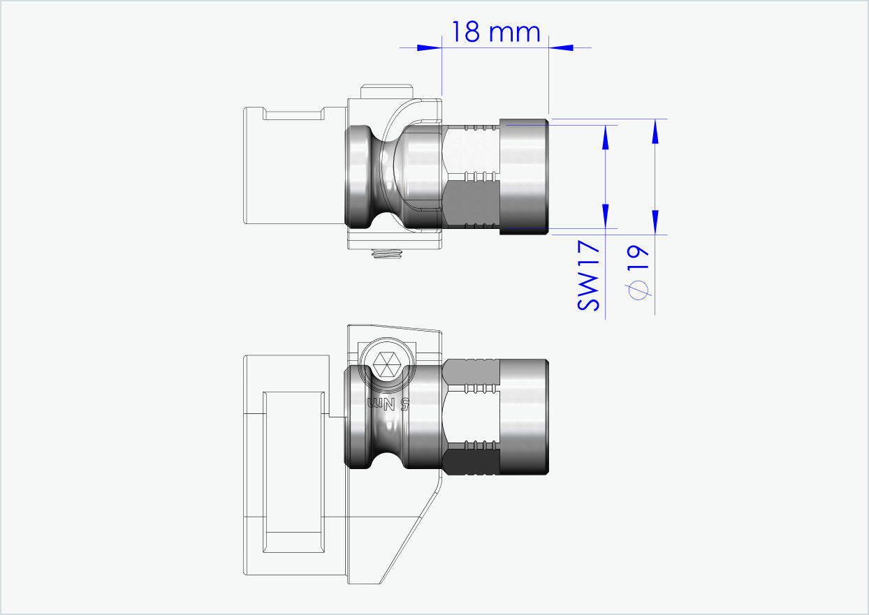 Solid axle adapter - M12 x 1.00 | for Leggero (BECCO)