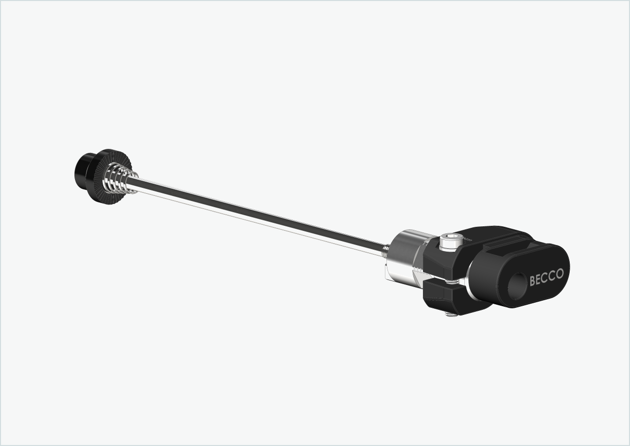 Quick-release axle with adapter for Leggero with BECCO system | clamping length 154mm - 165mm