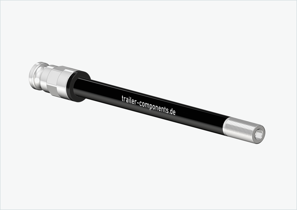 Thru axle with adapter / M12 x 1.00 | for Leggero trailers with BECCO system