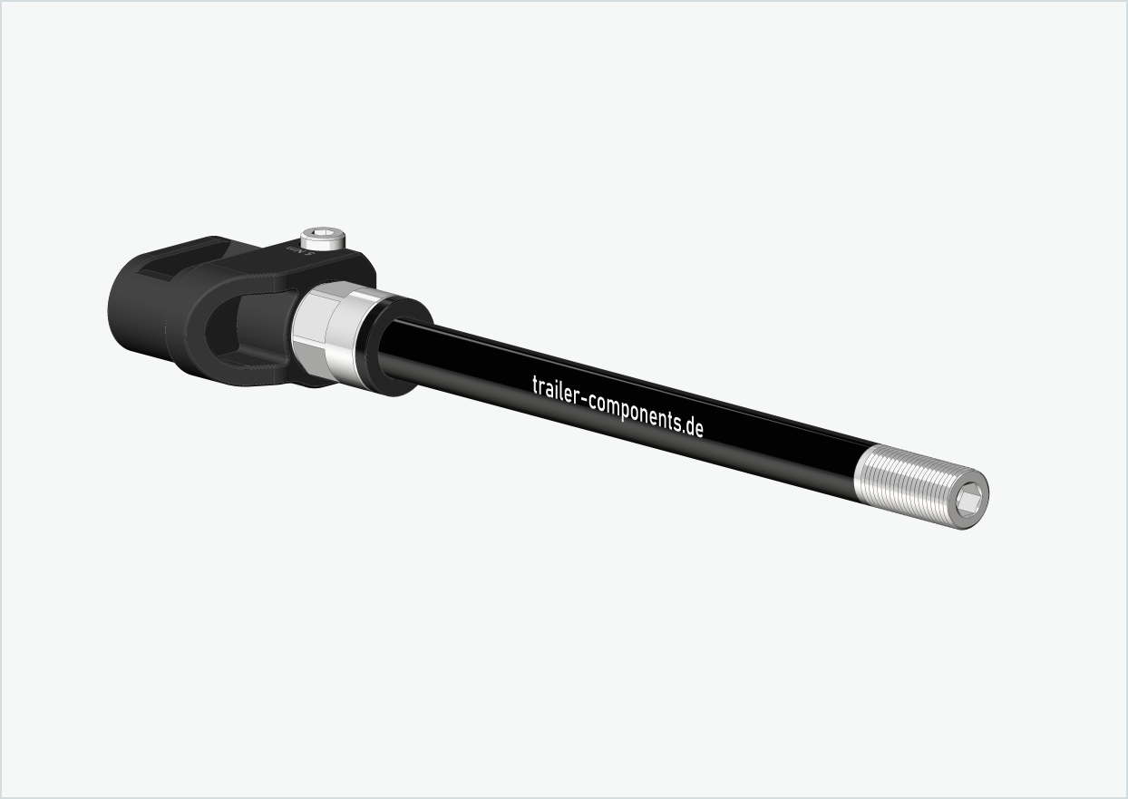 Thru axle with adapter / M12 x 1.75 | for Leggero trailers with BECCO system