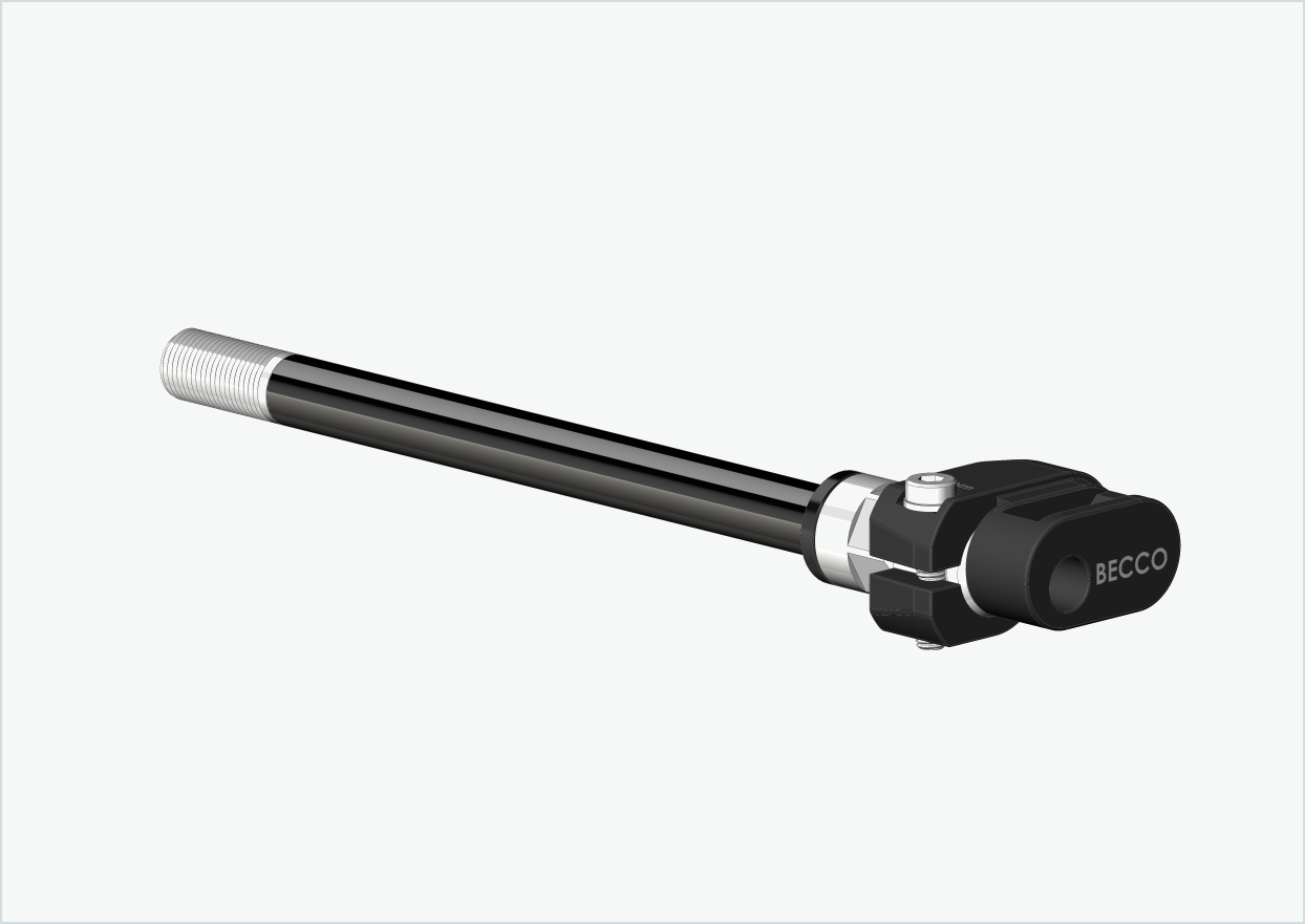 Thru axle with adapter / M12 x 1.75 | for Leggero trailers with BECCO system