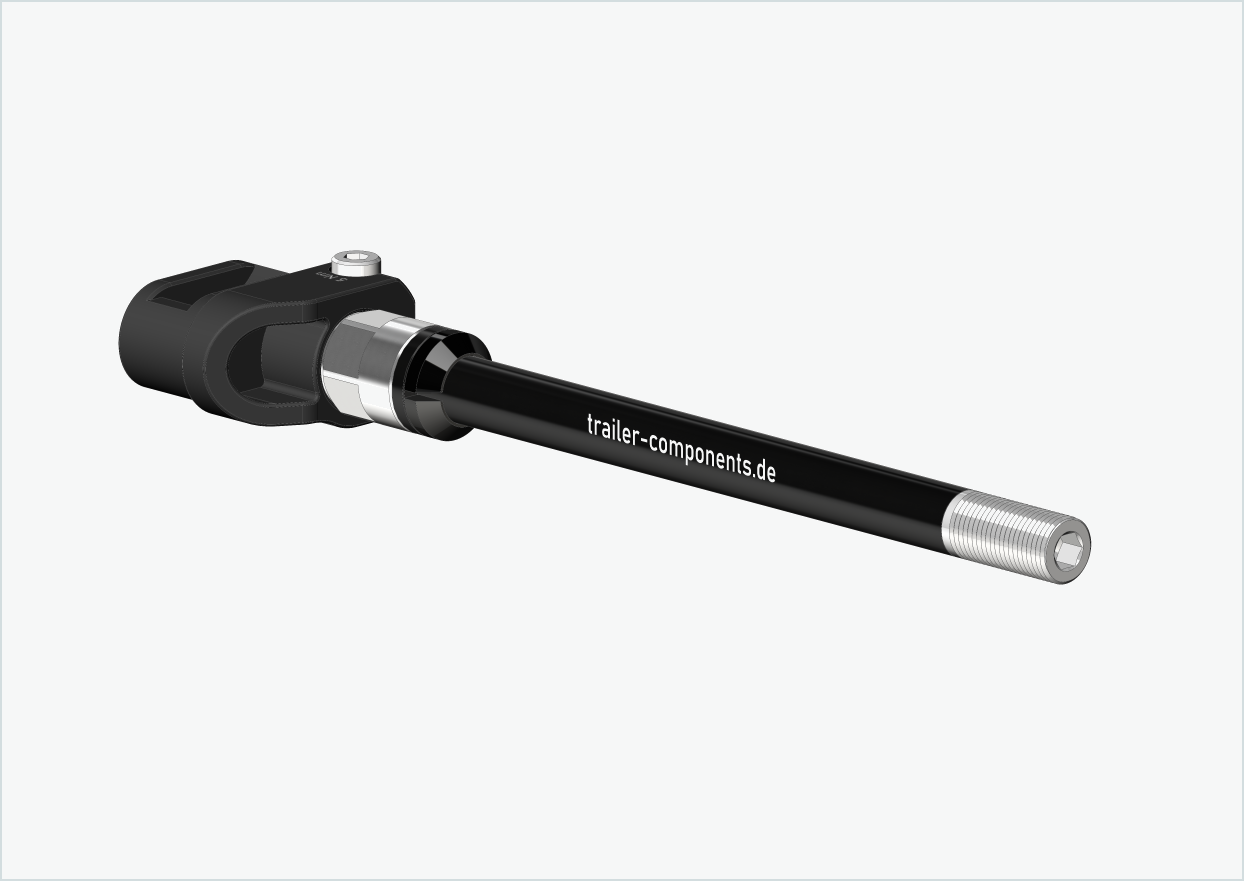 Syntace thru axle (X-12) with adapter / M12 x 1.50 | for Leggero trailers with BECCO system