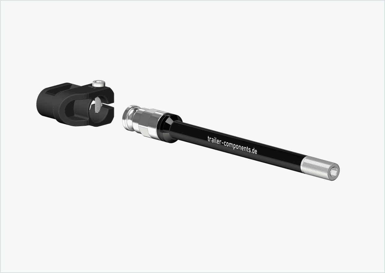 Syntace thru axle (X-12) with adapter / M12 x 1.50 | for Leggero trailers with BECCO system