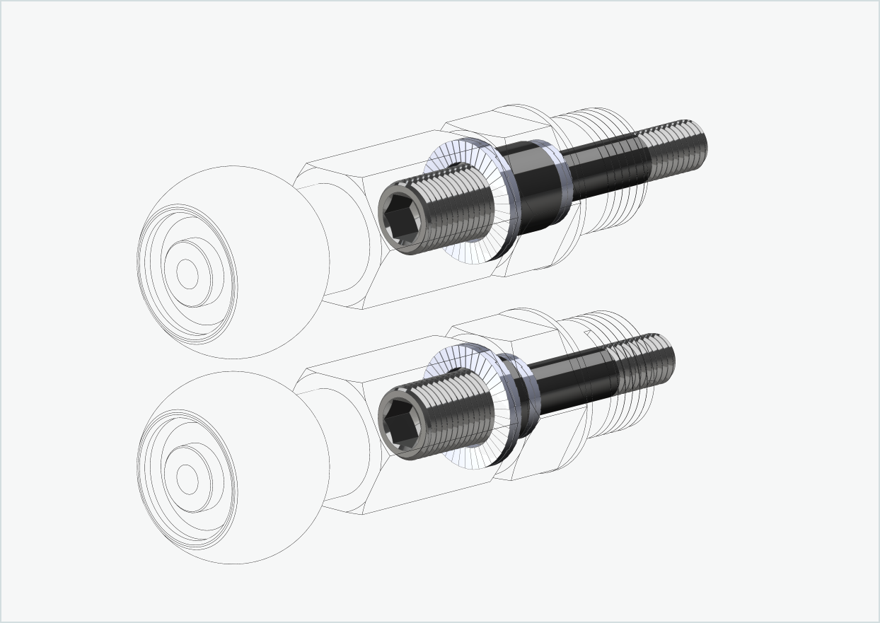 Burley COHO XC thread adapter set | for HASE PINO with Rohloff Speedhub 500-14 / A12