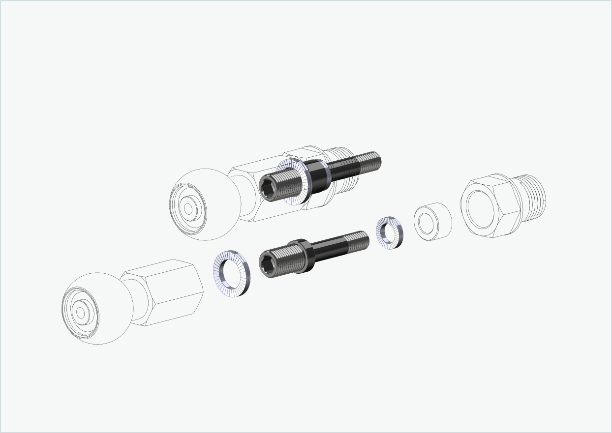 Burley COHO XC thread adapter set | for HASE PINO with Rohloff Speedhub 500-14 / A12