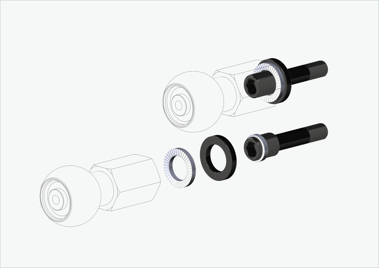 Burley COHO XC thread adapter set (30mm/30mm) | for Rohloff Speedhub 500-14 / A12