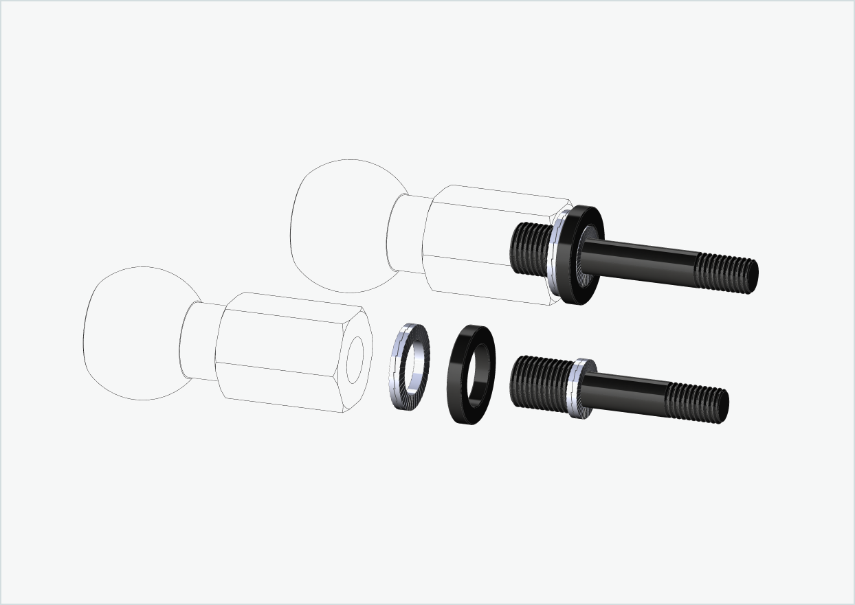 Burley COHO XC thread adapter set (30mm/36mm) | for Rohloff Speedhub 500-14 / A12