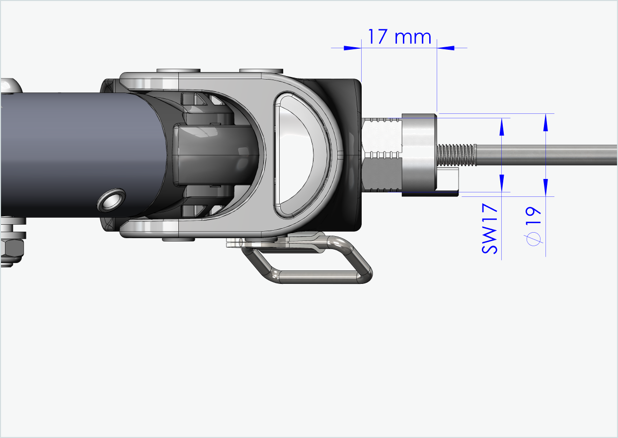 Quick-release axle with adapter (for Croozer trailers from 2018) | Clamping length 154mm - 165mm