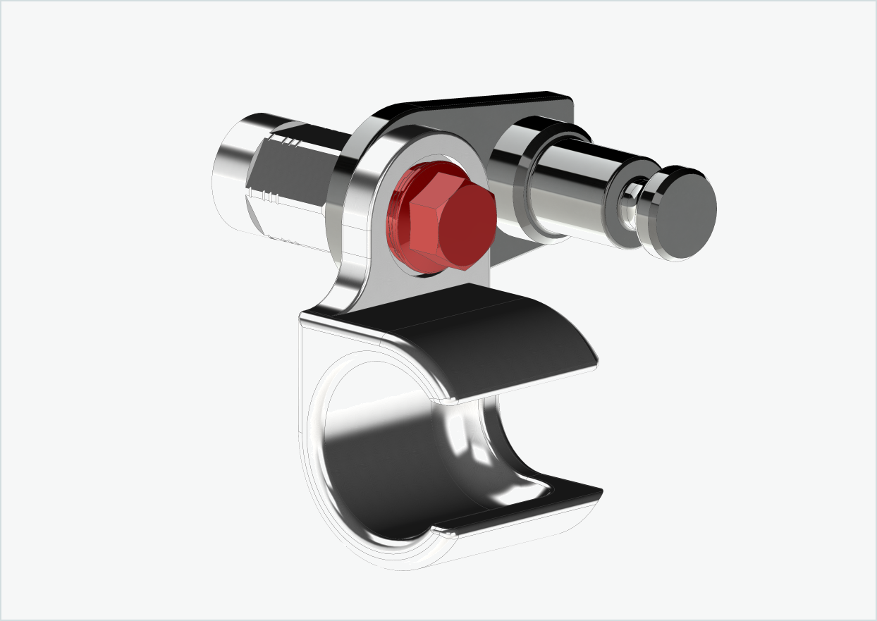 Screw fitting set for universal adapter - double mounting